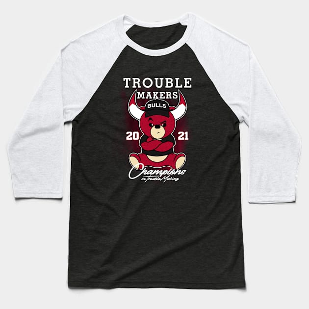 teddy bear basketball Baseball T-Shirt by janvimar